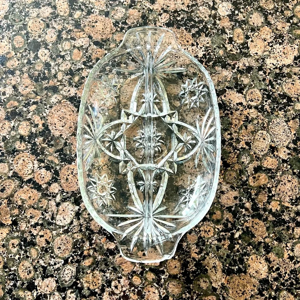 Vintage Glass Relish or Candy Dish EUC